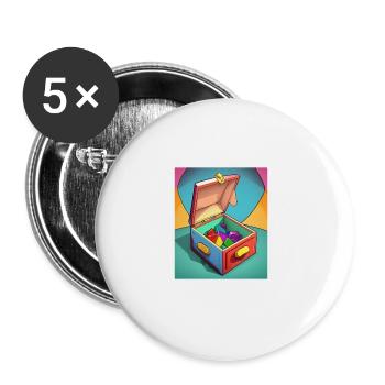 Jewelry Maker Pop Art Jewelry Box - Buttons large 2.2'' (5-pack) - white