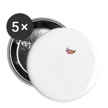 Bubble Tea And Rahmen - Buttons large 2.2'' (5-pack) - white