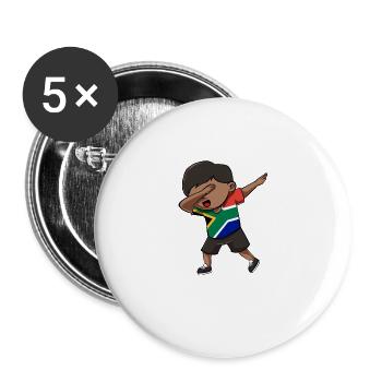 South Africa Flag - Buttons large 2.2'' (5-pack) - white