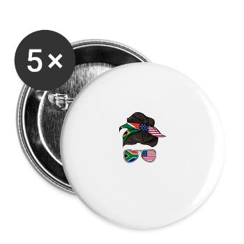 South Africa Dab - Buttons large 2.2'' (5-pack) - white