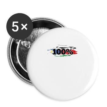 South Sudan Butterfly - Buttons large 2.2'' (5-pack) - white