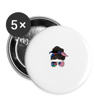 South Sudan Dab - Buttons large 2.2'' (5-pack) - white