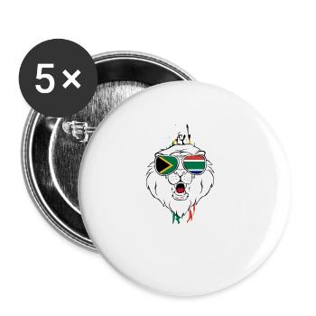 South Africa Queen - Buttons large 2.2'' (5-pack) - white
