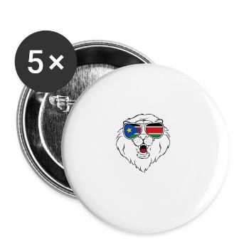 South Sudan Queen - Buttons large 2.2'' (5-pack) - white