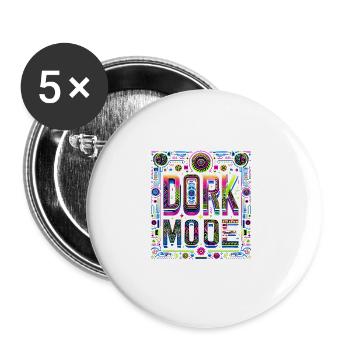 Dork Mode 10 - Buttons large 2.2'' (5-pack) - white