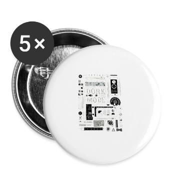 Dork Mode 13 - Buttons large 2.2'' (5-pack) - white