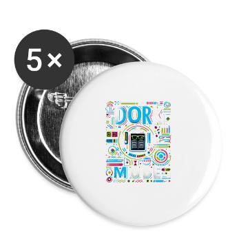 Dork Mode 14 - Buttons large 2.2'' (5-pack) - white