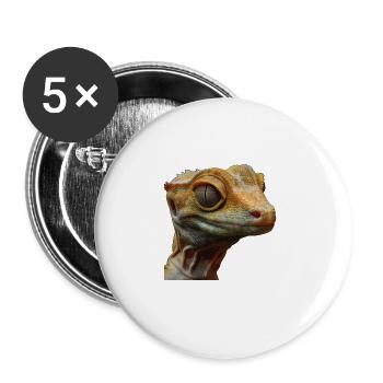 Crested Gecko - Buttons large 2.2'' (5-pack) - white