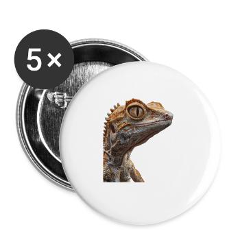 Crested Grecko - Buttons large 2.2'' (5-pack) - white