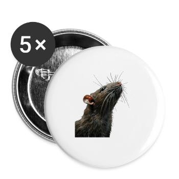 Rat - Buttons large 2.2'' (5-pack) - white
