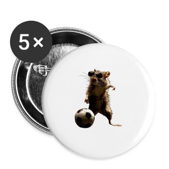 Rat - Buttons large 2.2'' (5-pack) - white