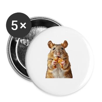 Rat - Buttons large 2.2'' (5-pack) - white