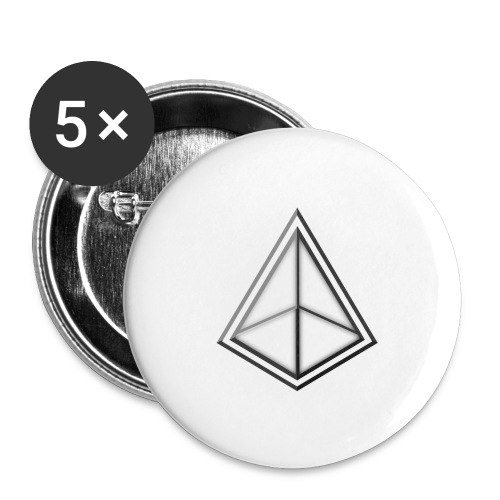 Black Pyramid - Buttons large 2.2'' (5-pack)