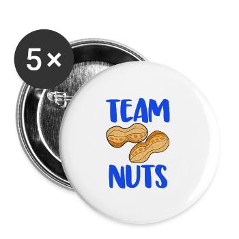 Team Nuts - Buttons large 2.2'' (5-pack) - white