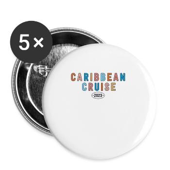 Caribbean Cruise 2023 Besties Matching Vacation - Buttons large 2.2'' (5-pack) - white