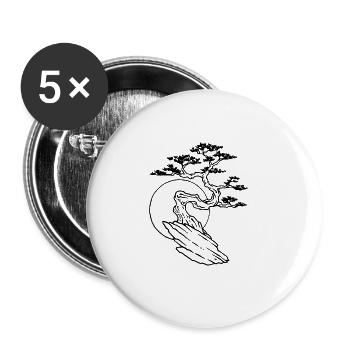 Bonsai Japan tree - Buttons large 2.2'' (5-pack) - white