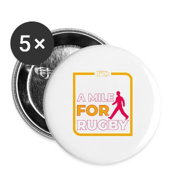Id Walk A Mile For Rug - Buttons large 2.2'' (5-pack) - white