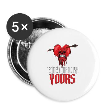 Eternally Yours Broken Heart - Buttons large 2.2'' (5-pack) - white