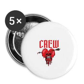 Lonely Hearts Crew - Buttons large 2.2'' (5-pack) - white