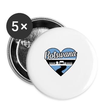 Botswanan Roots Africa Gift Idea - Buttons large 2.2'' (5-pack) - white