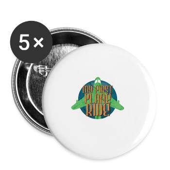 My First Plane Ride 45 - Buttons large 2.2'' (5-pack) - white