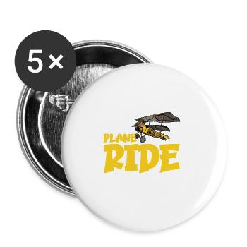 My First Plane Ride 48 - Buttons large 2.2'' (5-pack) - white