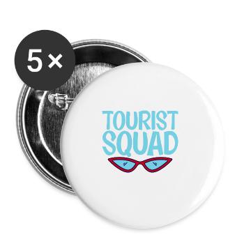 Tourist Squad 4 - Buttons large 2.2'' (5-pack) - white