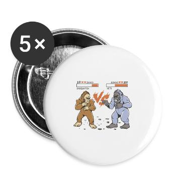 Epic Clash: Bigfoot vs Yeti - Buttons large 2.2'' (5-pack) - white