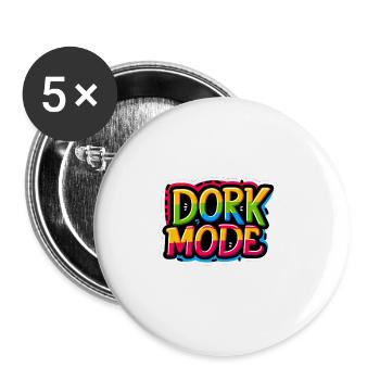 Dork Mode 5 - Buttons large 2.2'' (5-pack) - white