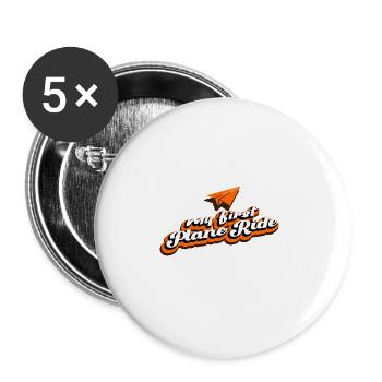 My First Plane Ride 34 - Buttons large 2.2'' (5-pack) - white