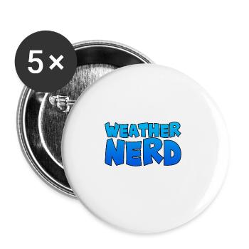 Weather Nerd - Buttons large 2.2'' (5-pack) - white