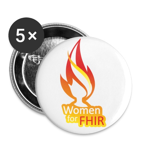 Women for HL7 FHIR - Buttons large 2.2'' (5-pack)