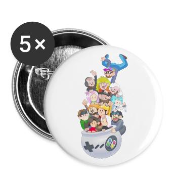 Pasta Party Live - 5 Year Anniversary - Buttons large 2.2'' (5-pack) - white