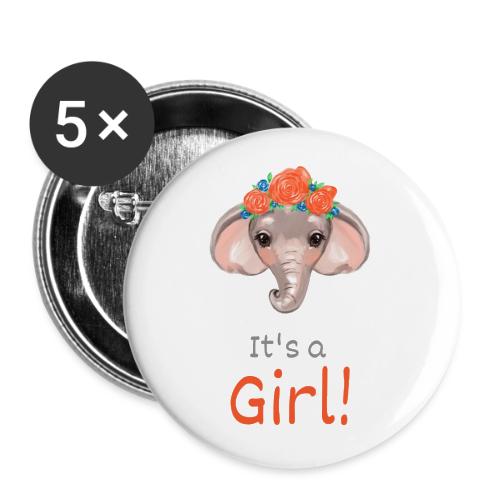 It s a girl - Buttons large 2.2'' (5-pack)