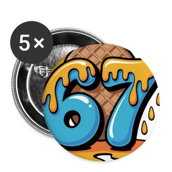 Melting 67 Summer Scoop - Buttons large 2.2'' (5-pack) - white