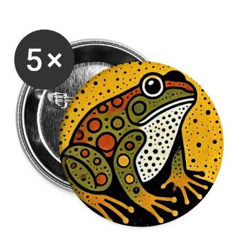 Speckled Frog Round Artwork Circle - Buttons large 2.2'' (5-pack) - white