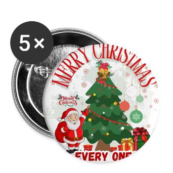 merry_cristmas_-3- - Buttons large 2.2'' (5-pack) - white
