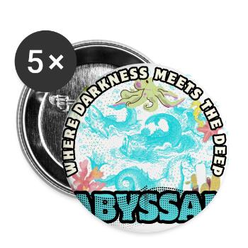 Abyssal Depths Coral Ocean - Buttons large 2.2'' (5-pack) - white