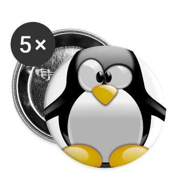 Penguin Plush Pop Art - Buttons large 2.2'' (5-pack) - white