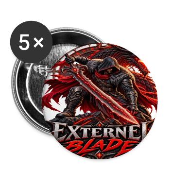 Eternal Blade – Dark Fantasy Warrior & Dragon - Buttons large 2.2'' (5-pack) - white