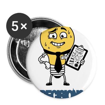 Bad Decisions Inc. Funny Stressed CEO Lightbulb - Buttons large 2.2'' (5-pack) - white