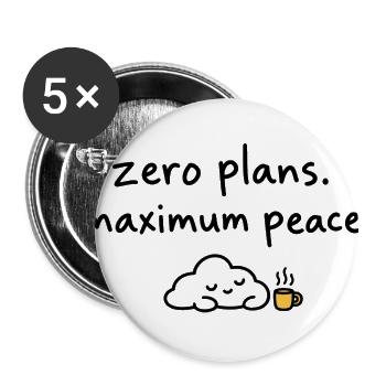 Midnight Coffee Glow Silhouette - Buttons large 2.2'' (5-pack) - white