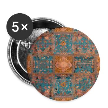 Mystical Tapestry: Vintage Indian Rug Reverie - Buttons large 2.2'' (5-pack) - white
