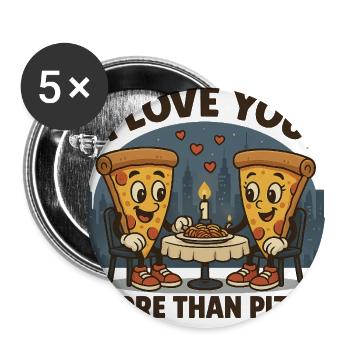 SLICE OF LOVE NYC  - Buttons large 2.2'' (5-pack) - white