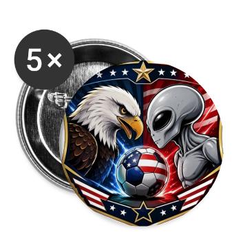American Football Showdown: Eagle vs Alien - Buttons large 2.2'' (5-pack) - white