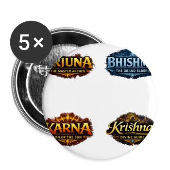 Epic Mahabharata Legends Pack - Buttons large 2.2'' (5-pack) - white