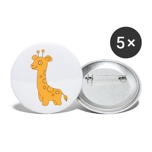 Playful Baby Giraffe - Infant Gear and Tea Cup - Buttons large 2.2'' (5-pack)