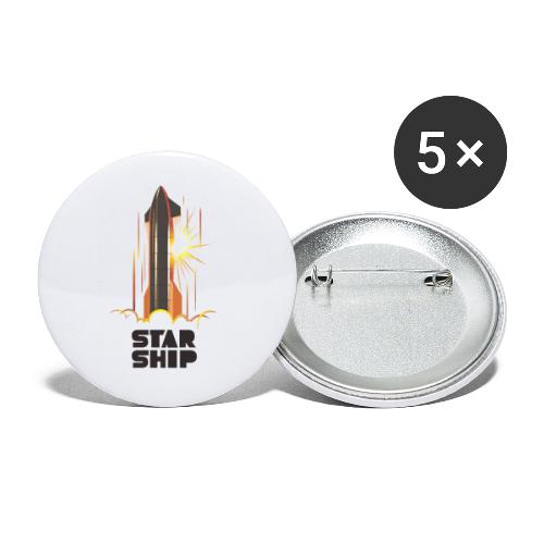 Star Ship Mars - Light - Buttons large 2.2'' (5-pack)