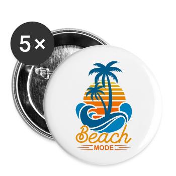 Beach mode - Buttons large 2.2'' (5-pack) - white
