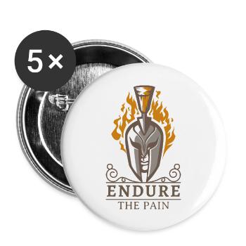 Endure The Pain Don't Give Up - Buttons large 2.2'' (5-pack) - white